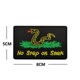 Raven Supply No Step on Snek Embroidered Morale Patch in V002066 Black With Grass, alternate view 4