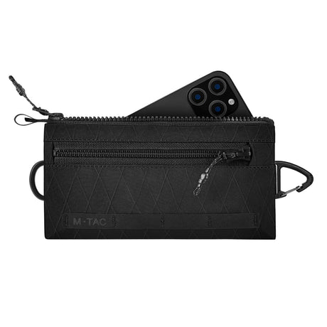 M-Tac Horizontal Wallet with Carabiner X-Pac Elite in Black