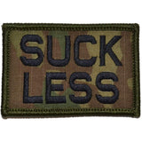 Suck Less - 2x3 Patch in Coyote Brown w/ Black, alternate view 4