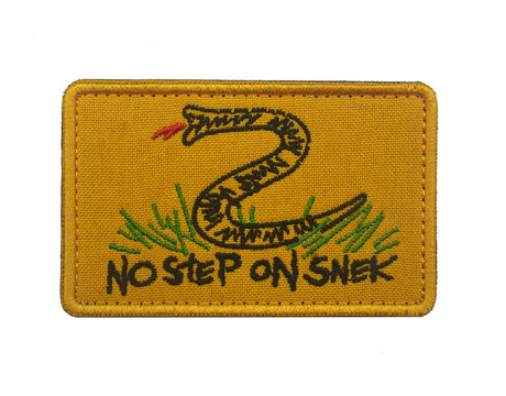 Raven Supply No Step on Snek Embroidered Morale Patch in P002351PVC Black, alternate view 2