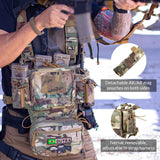 Votagoo Tactical Chest Rig - Adjustable & Detachable Design in Brown, alternate view 3
