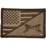 Tactical Gear Junkie MP Military Police USA Flag Patch in Coyote Brown, alternate view 3