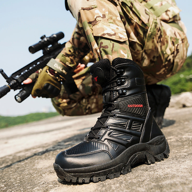 Raven Supply Tactical Combat Boots in Black, alternate view 3