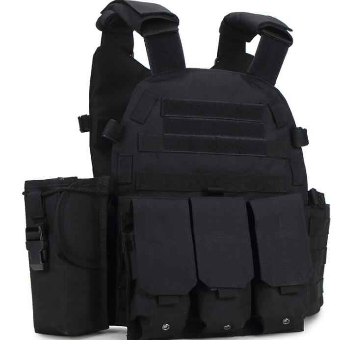 Military Vest Hunting Tactical Plate Carrier Vest in Khaki, alternate view 4