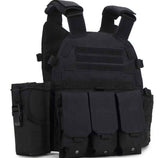 Military Vest Hunting Tactical Plate Carrier Vest in Khaki, alternate view 4