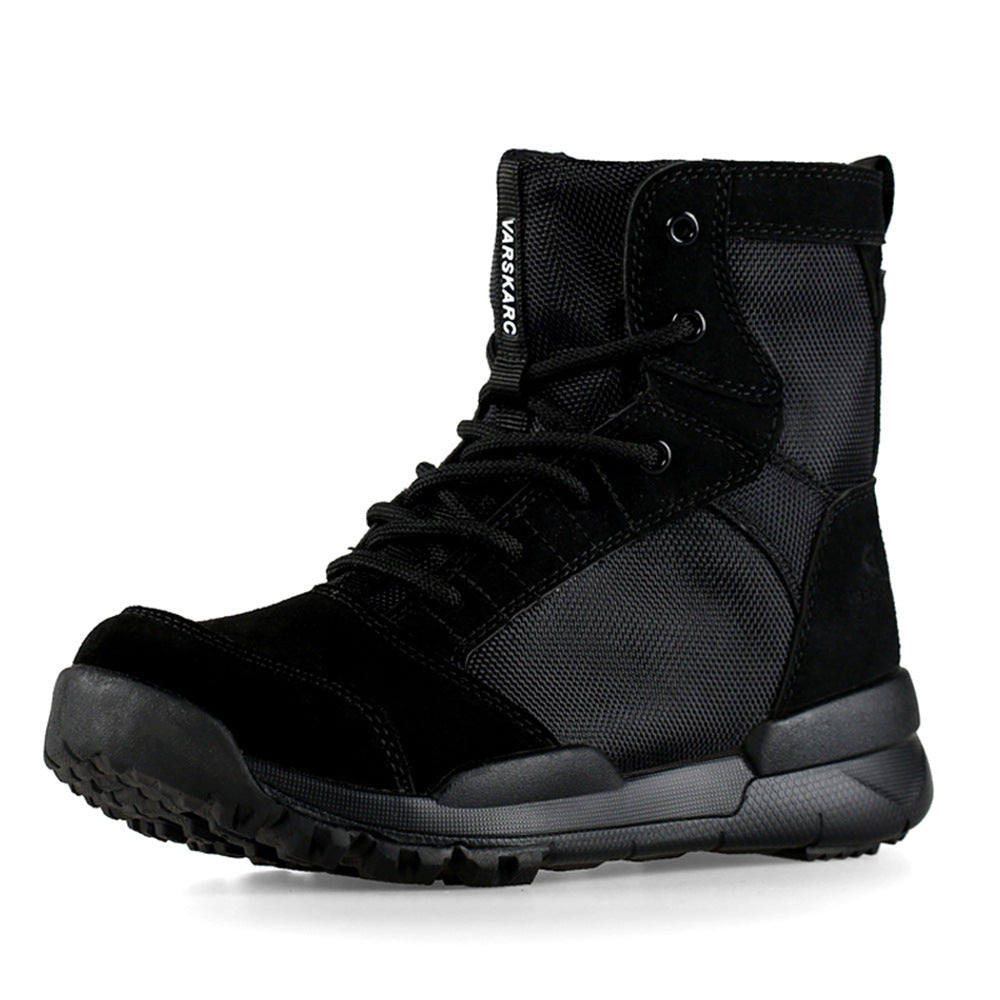 Raven Supply High-Top Outdoor Military Boots in Black, alternate view 3
