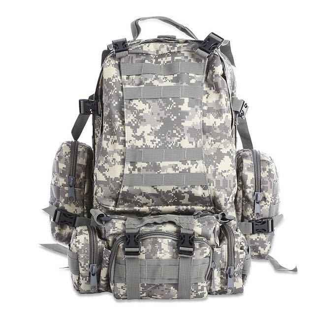 Raven Supply 50L MOLLE Tactical Backpack Set in Mud color, alternate view 6