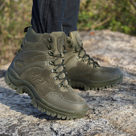 Military Tactical Combat Boots - Durable and Versatile Desert Footwear in Sand color, alternate view 2