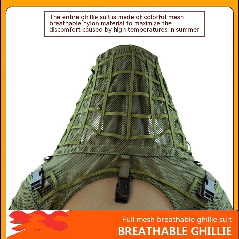 Mesh Breathable Tactical Ghillie Suit, alternate view 9