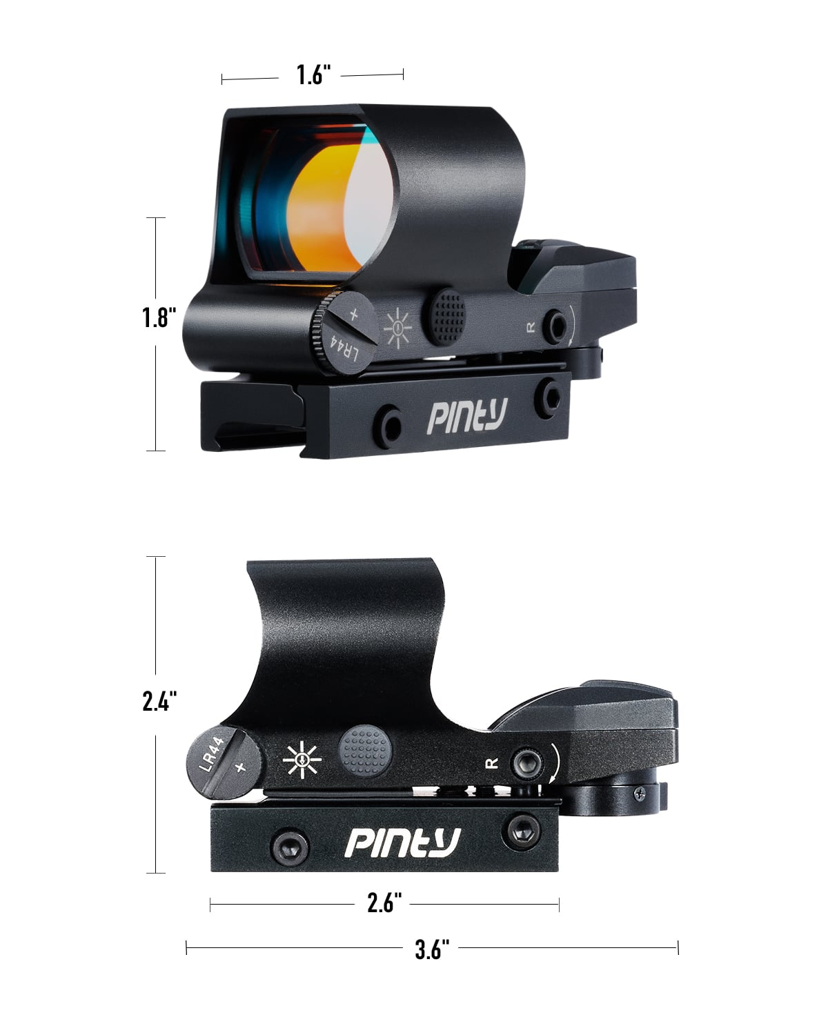 Pinty Nova 1x28x40mm Red Dot Sight, alternate view 9