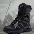Raven Supply Black Leather Combat Boots in 6