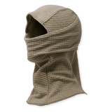 Grid Fleece Balaclava Hood in Tan 499, alternate view 3