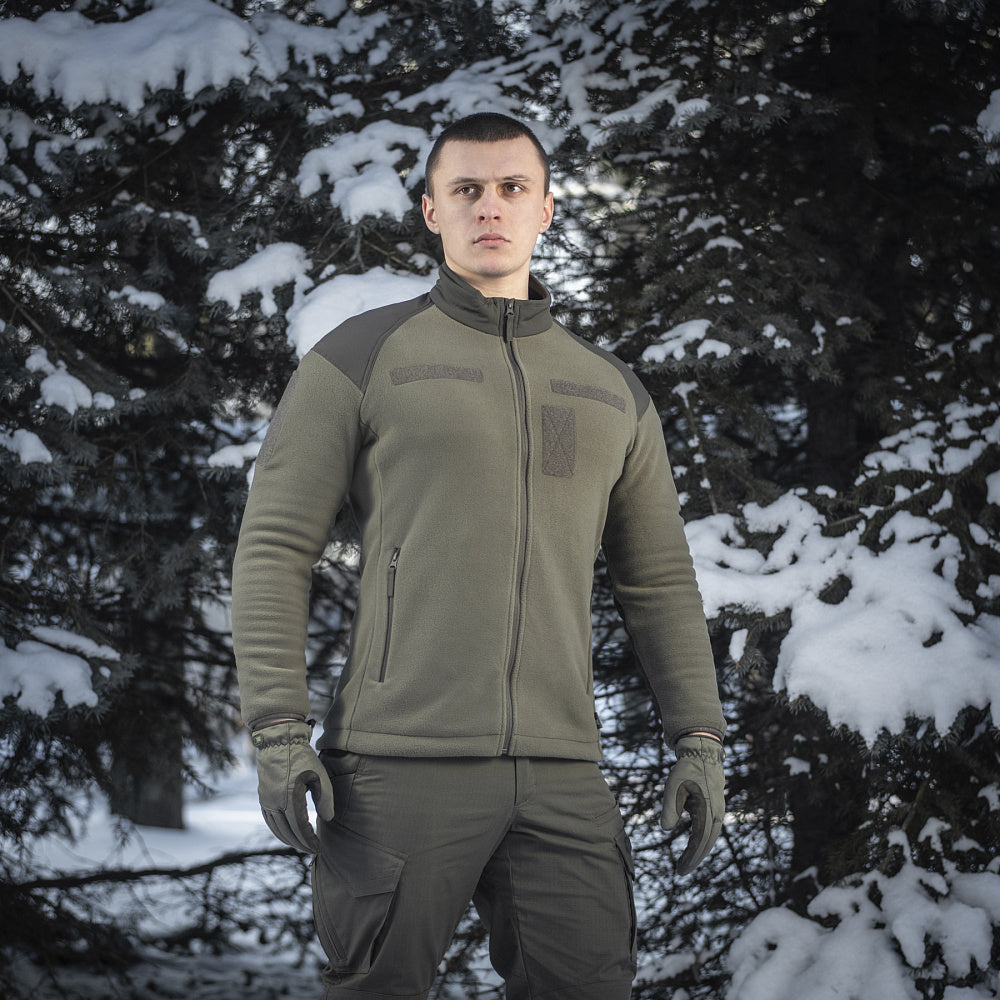 M-Tac Fleece Combat Jacket in Black, alternate view 26