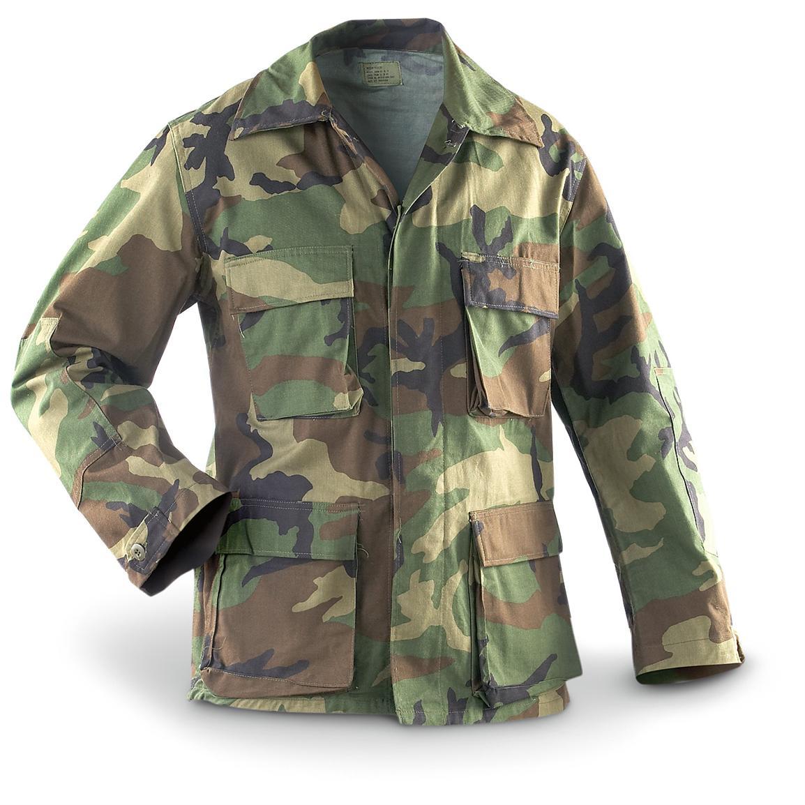 Mil Spec. Ripstop Cotton BDU Shirt in Camo, alternate view 2