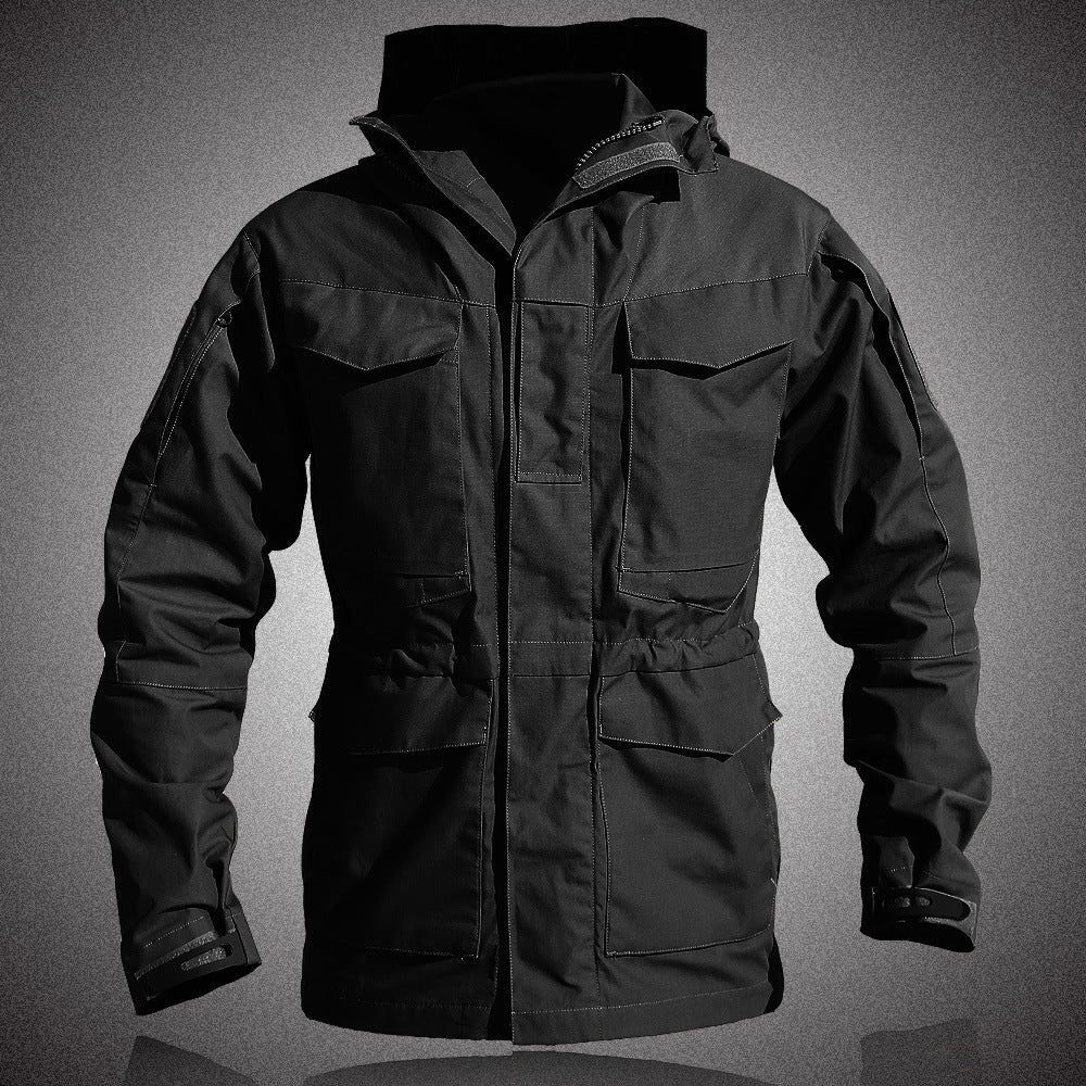 Raven Supply Men's Tactical Windbreaker Jacket in Black, alternate view 7