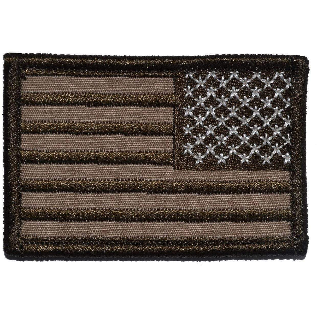 US Flag - 2x3 Patch - Coyote Brown w/ Coyote Brown, Right Face (Reverse), alternate view 2