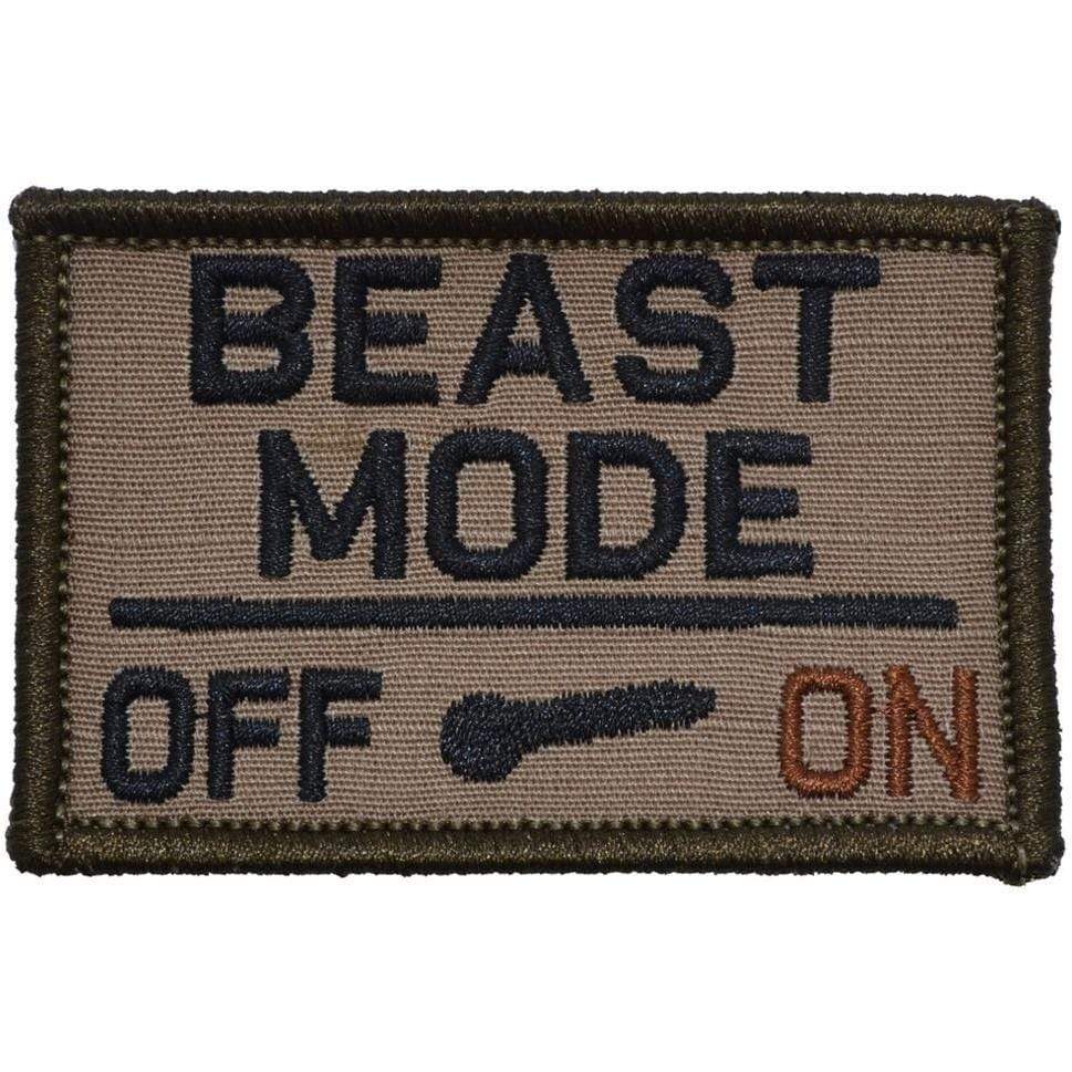 BEAST MODE Activated - 2x3 Patch in Coyote Brown, alternate view 2
