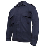 Poly Cotton Twill Long Sleeve Tactical Shirt in Black, alternate view 5