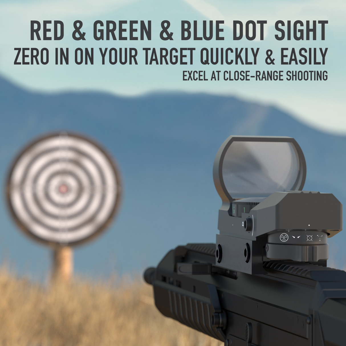 Pinty Nova 4-in-1 Tactical Reticle Dot Sight, alternate view 6