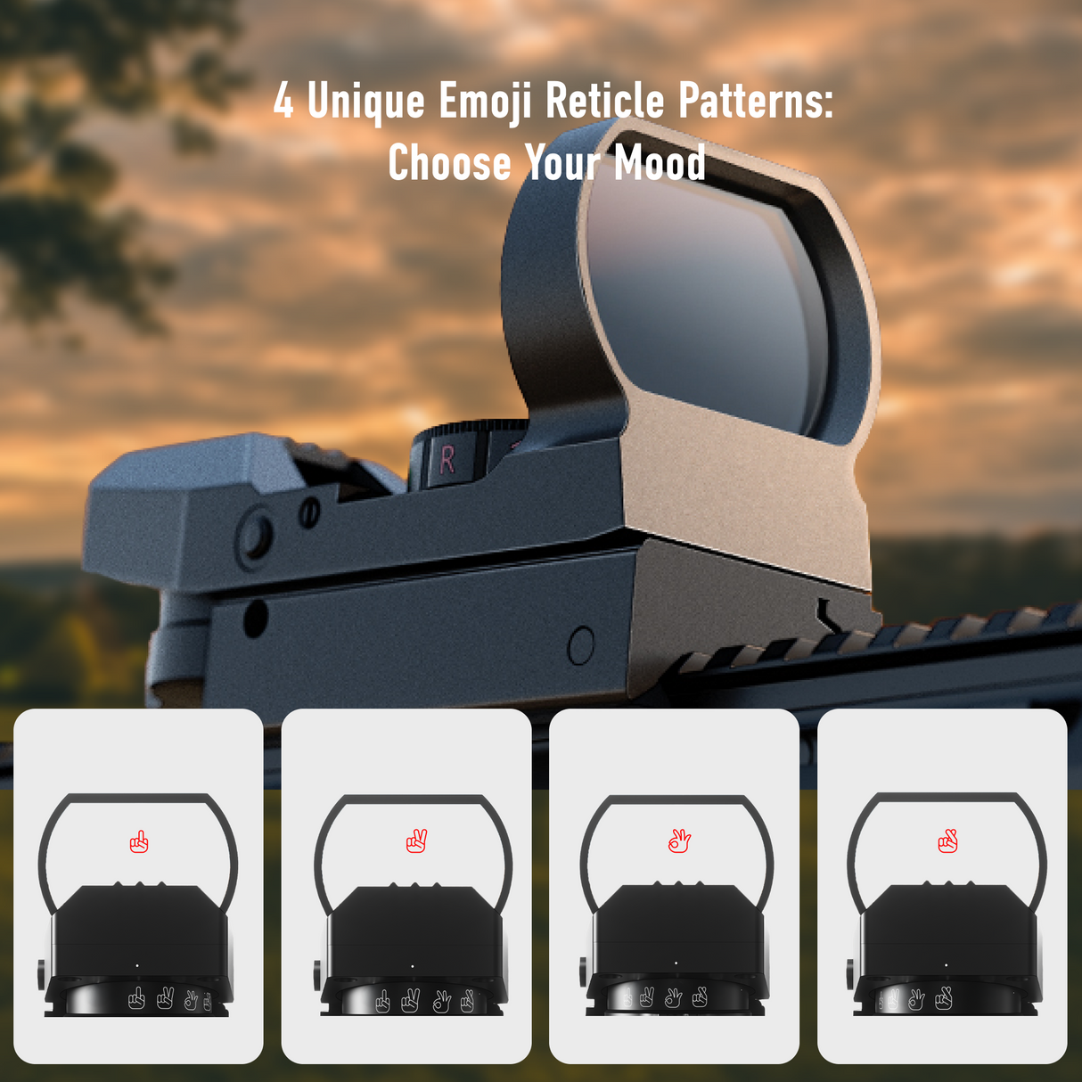 Pinty Nova 4-in-1 Hand Gesture Reticle Dot Sight, alternate view 3