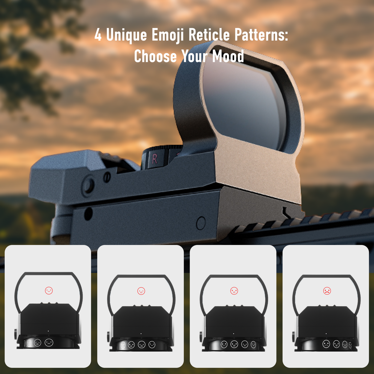 Pinty Nova 4-in-1 Emoji Reticle Dot Sight, alternate view 2