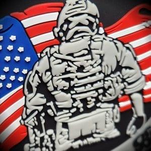Land of the Free Because of the Brave - 3.75 inch PVC Patch, alternate view 4