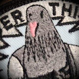 Consider This A Fucking Warning Pigeon - 3.5 inch Round Patch, alternate view 3