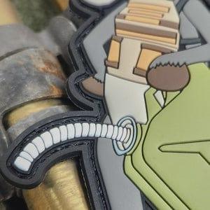 Donkey Dick Fueler - That funny name for the Nozzle for a Military Fuel Can - PVC Patch, alternate view 3