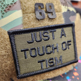 As Seen on Socials - Just A Touch of Tism - 2x3 Patch - Multiple Variants in Olive Drab, alternate view 2
