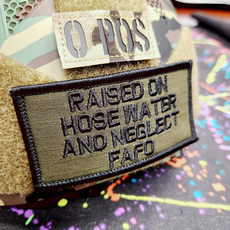 As Seen on Socials - Raised on Hose Water and Neglect FAFO - 2x4 Patch - Multiple Variants in Black