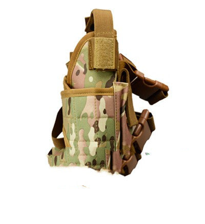 Tactical Drop Leg Holster for Secure and Convenient Firearm Carry in Jungle camouflage, alternate view 6
