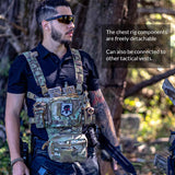 Votagoo Tactical Chest Rig - Adjustable & Detachable Design in Black, alternate view 2