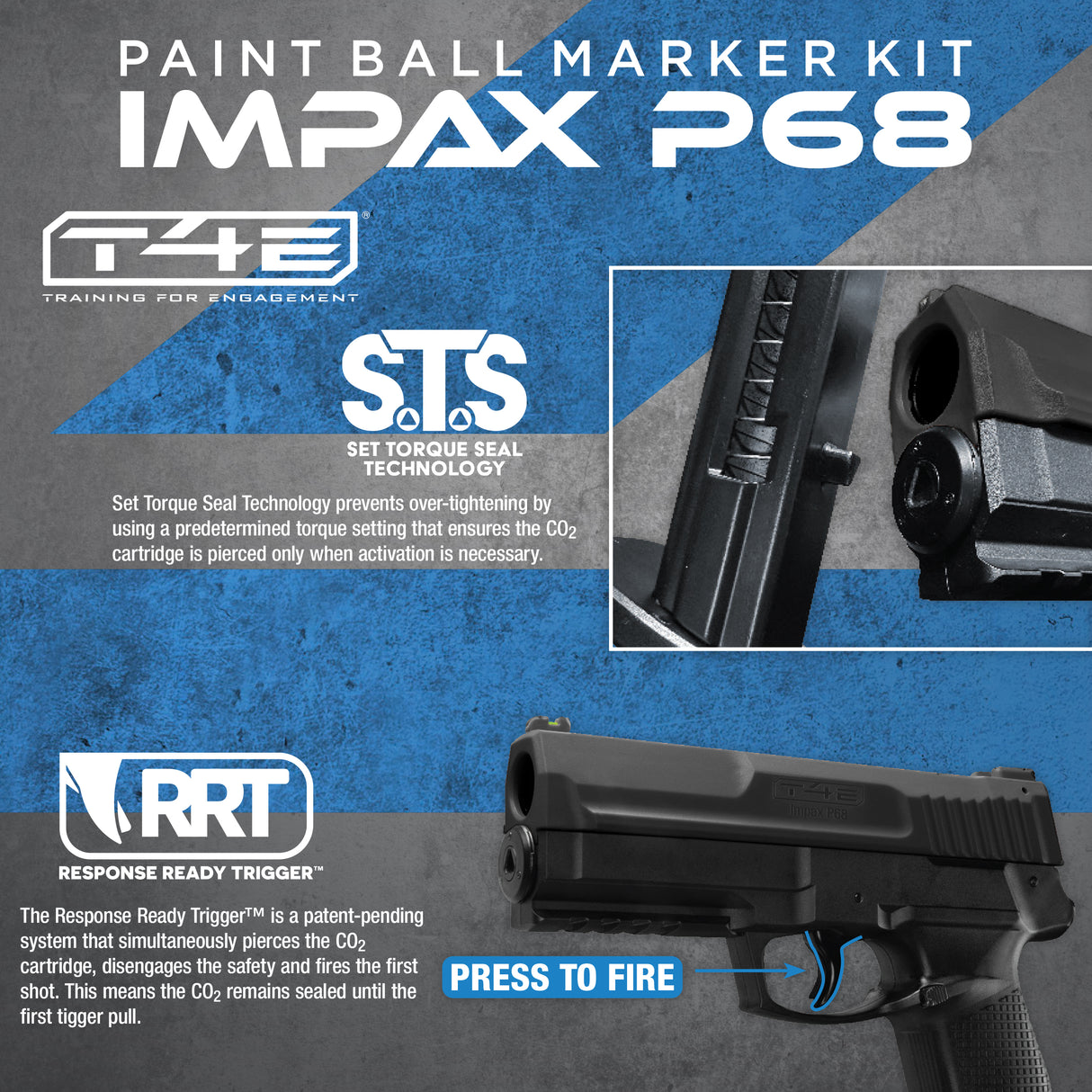 T4E IMPAX P68 Paintball Pistol – .68 Cal