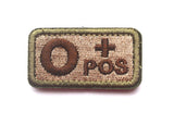 Embroidered Tactical Blood Type Patch Essential Velcro ID for First Responders, AB plus POS, alternate view 4