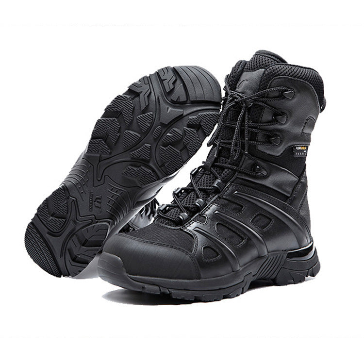 Raven Supply Black Leather Combat Boots in 9, alternate view 4