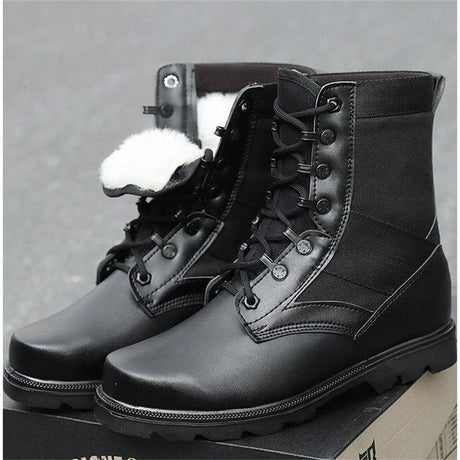Raven Supply Wool-Lined Cold Weather Combat Boots in Black