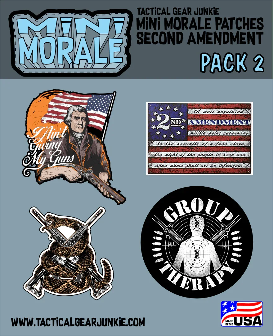 Tactical Gear Junkie Mini Morale Second Amendment Sticker Pack 2