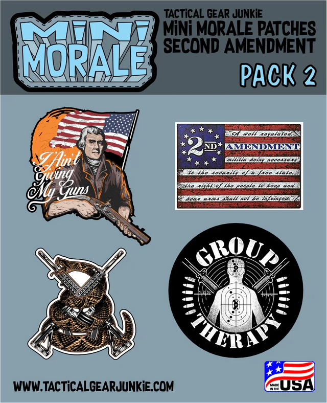 Tactical Gear Junkie Mini Morale Second Amendment Sticker Pack 2