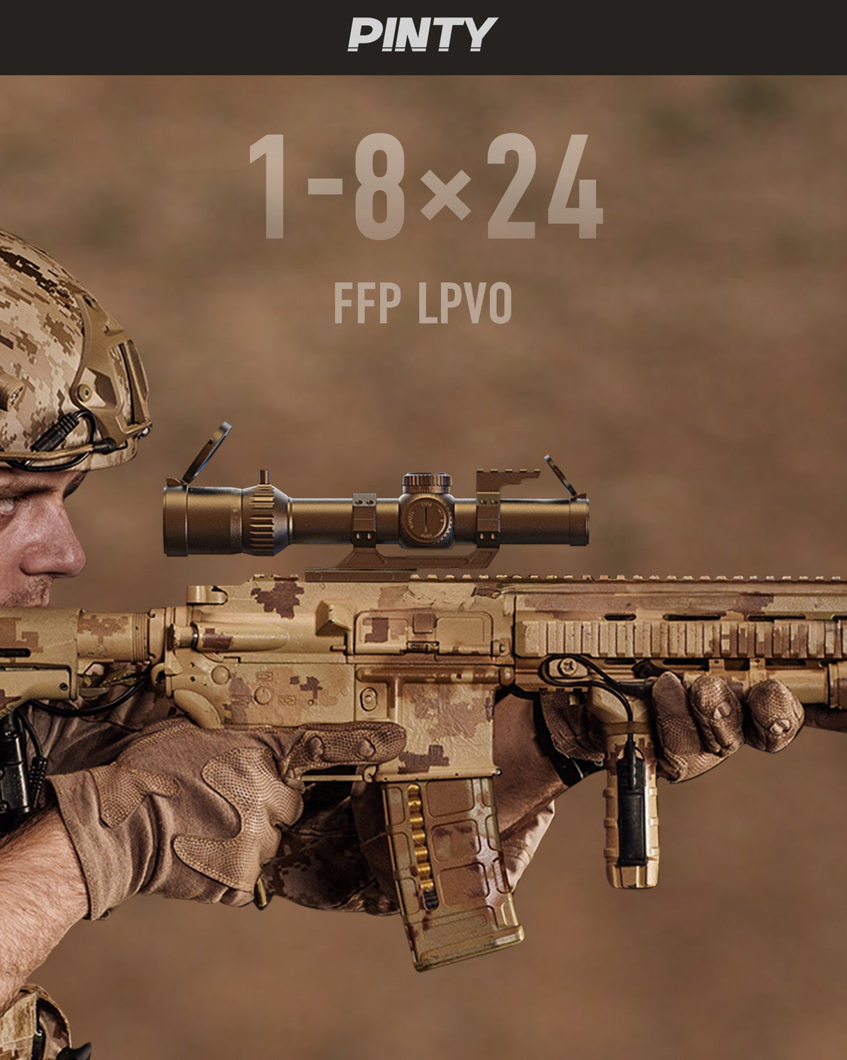 Pinty Vexa HD 1-8x24 FFP LPVO, alternate view 5