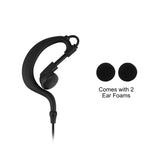 Kit de micrófono y auricular con gancho para oreja para radio - Desconexión rápida (Hirose) BaoFeng: UV9G, UV9R, UV9R Plus, UV9R Pro, BF-A58, BF-558, BF-N9, UV-XR, GT-3WP, BF-9700, UV-5S, BF-R760, UV-82WP