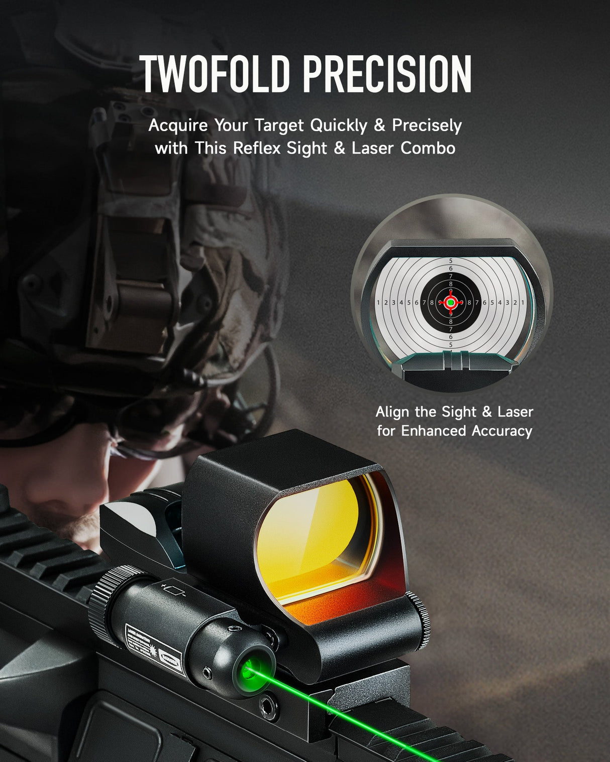 Pinty Nova 1x28x40mm Red Dot Sight Combo, alternate view 2