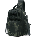 Raven Supply Military Tactical Sling Bag in Dark Camo