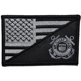 Tactical Gear Junkie Coast Guard USA Flag Patch in Black, alternate view 2