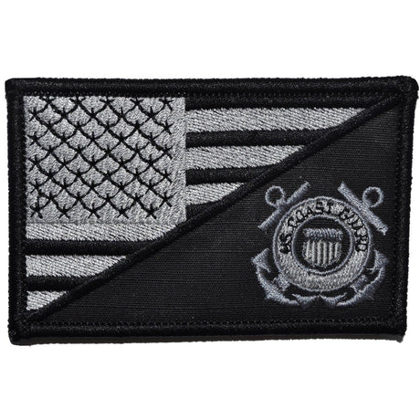 Tactical Gear Junkie Coast Guard USA Flag Patch in Black, alternate view 2