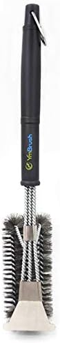 BBQ Grill Brush for Outdoor Grill Safe Stainless Steel Woven Wire Heavy Duty Grill Accessories Cleaning BBQ Accessories,