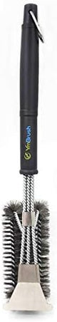 BBQ Grill Brush for Outdoor Grill Safe Stainless Steel Woven Wire Heavy Duty Grill Accessories Cleaning BBQ Accessories,
