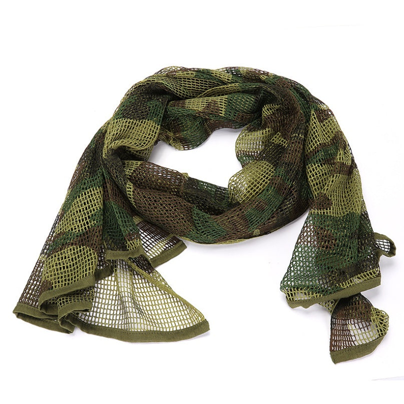 Tactical Camouflage Wrap for Outdoor Adventures Oversized Cotton Design in Earthy, alternate view 5