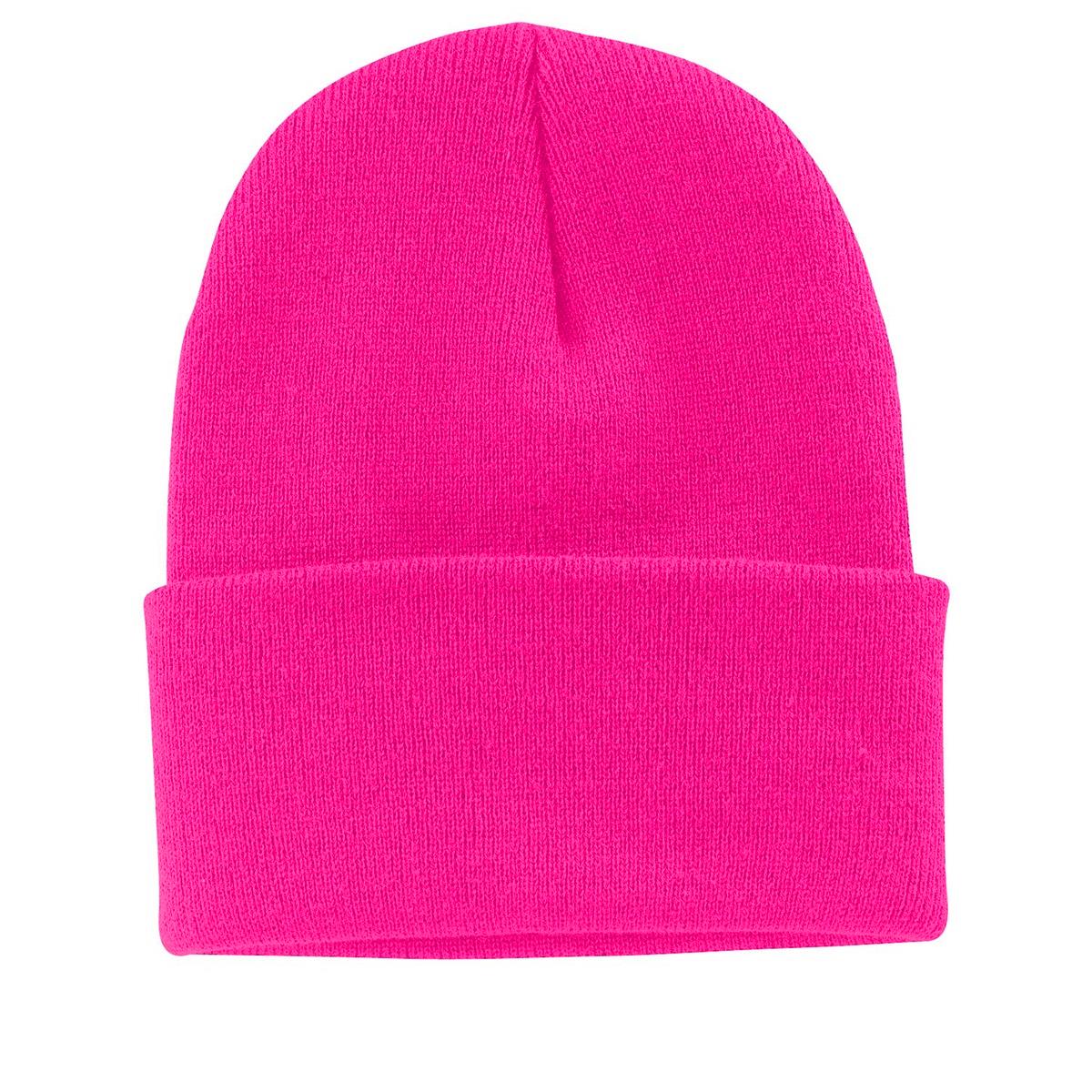 Fine Knit Watch Cap in Fuchsia, alternate view 10