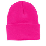 Fine Knit Watch Cap in Fuchsia, alternate view 10