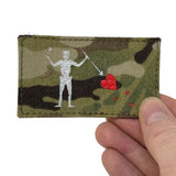 Patch Panel Blackbeard Flag laser cut patch in Multicam with Full Colour reflective base
